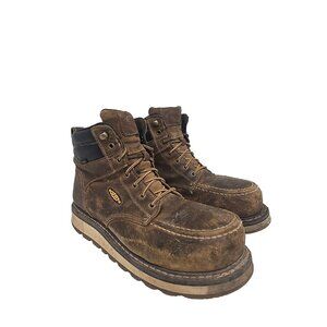 Keen Men's 6" Cincinnati Carbon Fiber Toe Work Boots 1023222D Brown Size 11D